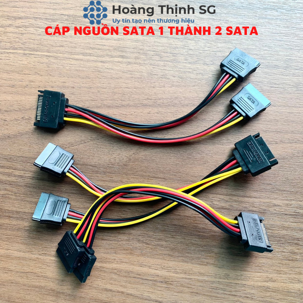 Cáp Chia Nguồn SATA 1 Thành 2 SATA, Dây Nguồn SATA 1 ra 2 SATA - 20cm cho HDD/SSD/DVD-R - Hoàng Thịnh SG