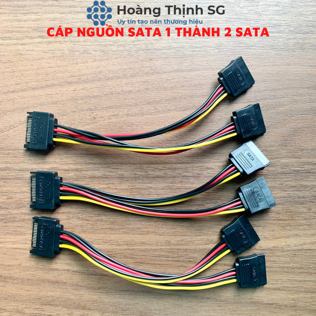 Cáp Chia Nguồn SATA 1 Thành 2 SATA, Dây Nguồn SATA 1 ra 2 SATA - 20cm cho HDD/SSD/DVD-R - Hoàng Thịnh SG