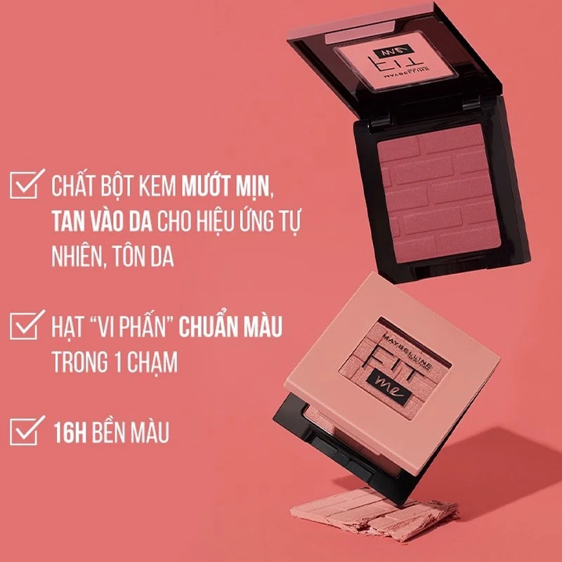 Phấn Má Hồng Mịn Lì Chuẩn Màu Maybelline Fit Me #30 Fierce 4,5Gr