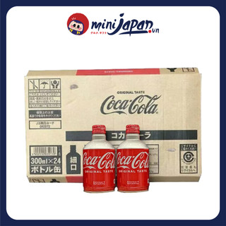 Thùng 24 lon nước ngọt coca cola Nhật chai nhôm nắp vặn 300ml