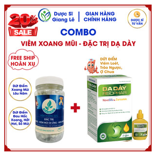 Viên xoang mũi, dạ dày nano curcumin duocsy_giange hiệu quả xoang mũi dị ứng, ợ chua, trào ngược dạ dày