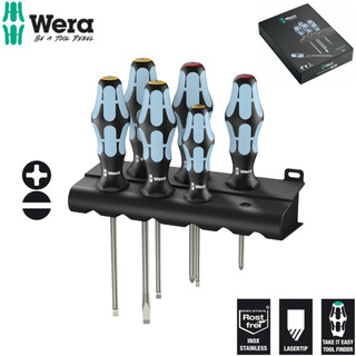 Bộ tua vít thép không gỉ 3334/6 Screwdriver set, stainless and rack Wera 05032060001