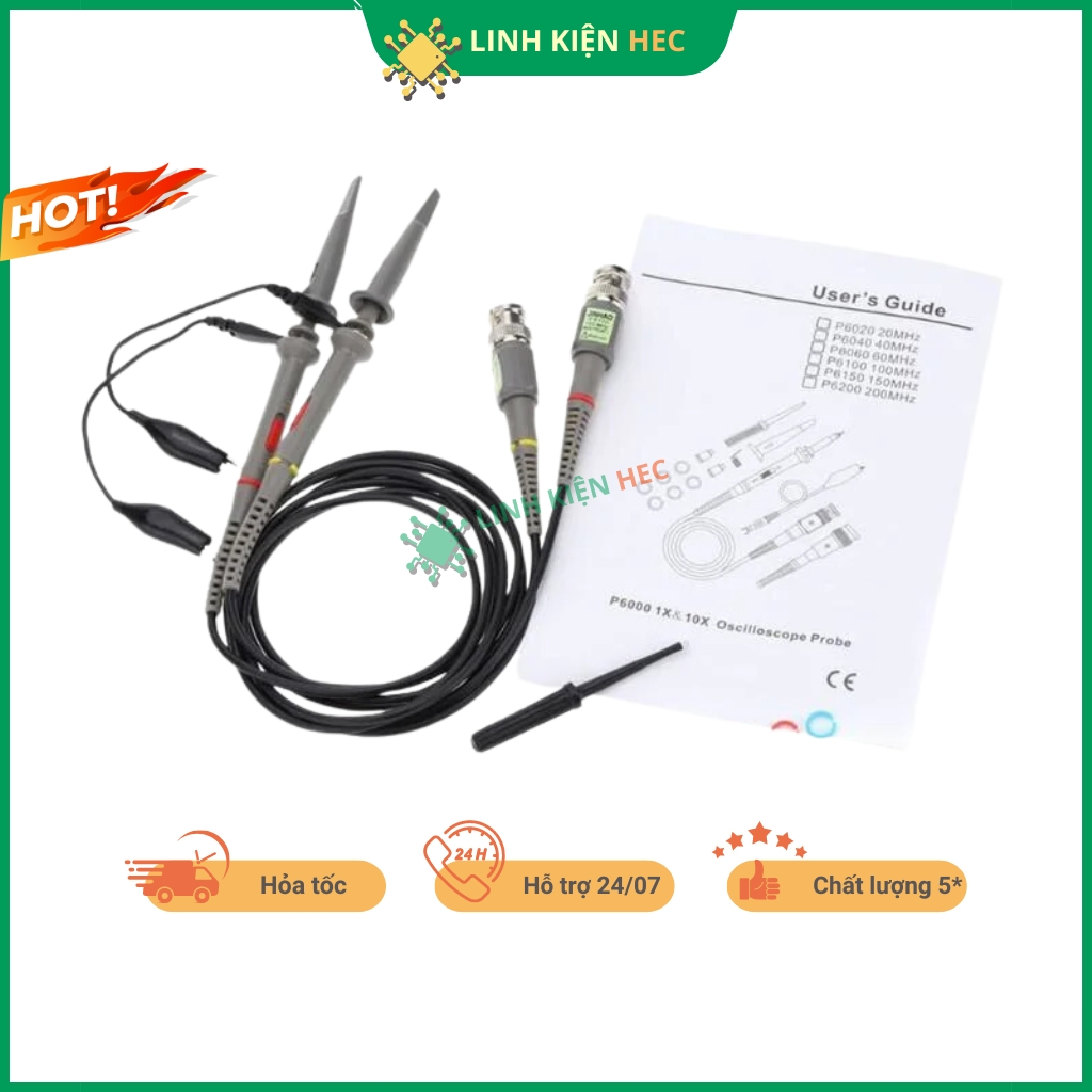 Que đo dây đo máy hiện sóng 100Mhz siêu bền linh kiện hec