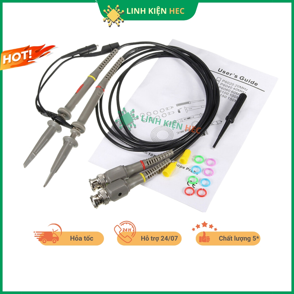 Que đo dây đo máy hiện sóng 100Mhz siêu bền linh kiện hec