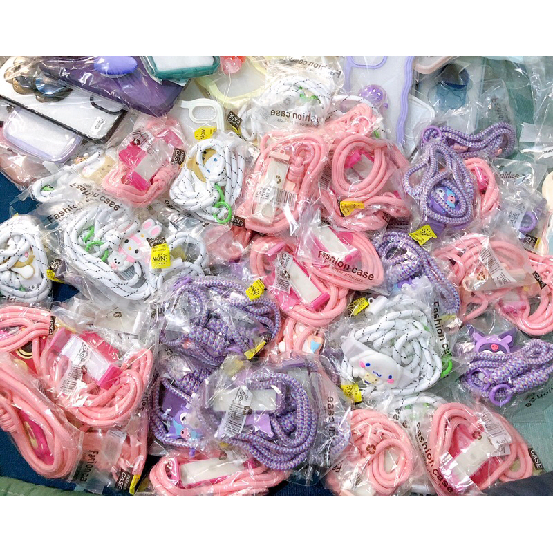 XẢ HÀNG  🖤 Dây đeo chéo kèm kẹp điện thoại gắn icon kute siêu tiện lợi😍😍