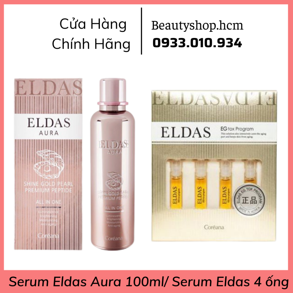 Serum Tế bào gốc ELDAS AURA chai 100ml/ELDAS Hộp 4 ống