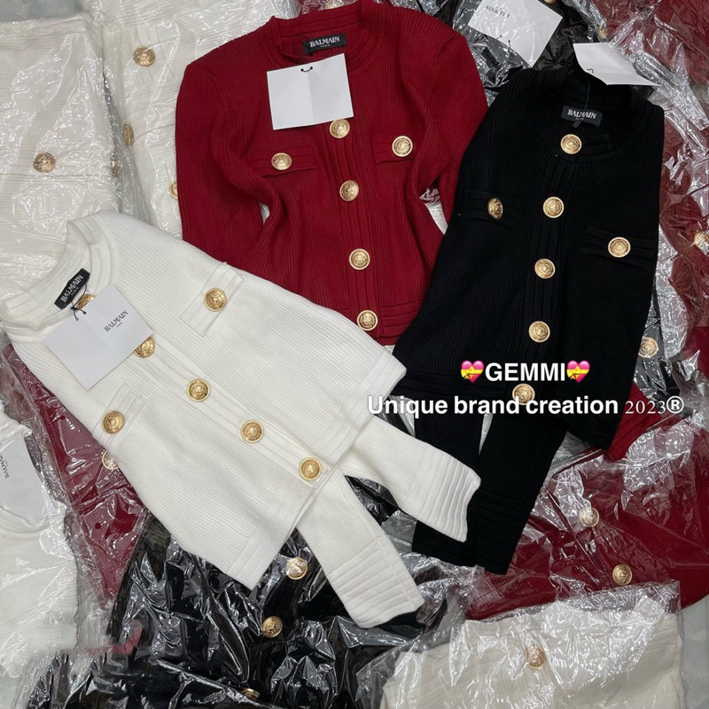 Áo Len Dài Tay Khuy Vàng Bal mannn Hot Hit