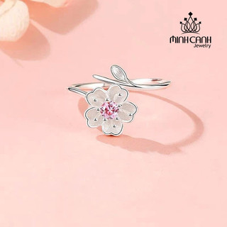 Nhẫn Bạc Hoa Anh Đào Bạc Ý S925 - Minh Canh Jewelry