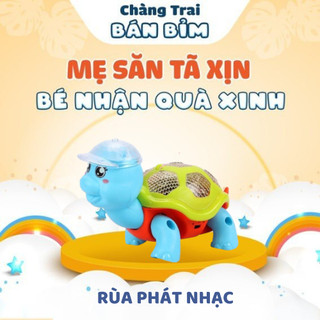 Đồ chơi con rùa đi bộ phát nhạc xinh xắn - Qùa tặng Chàng Trai Bán Bỉm