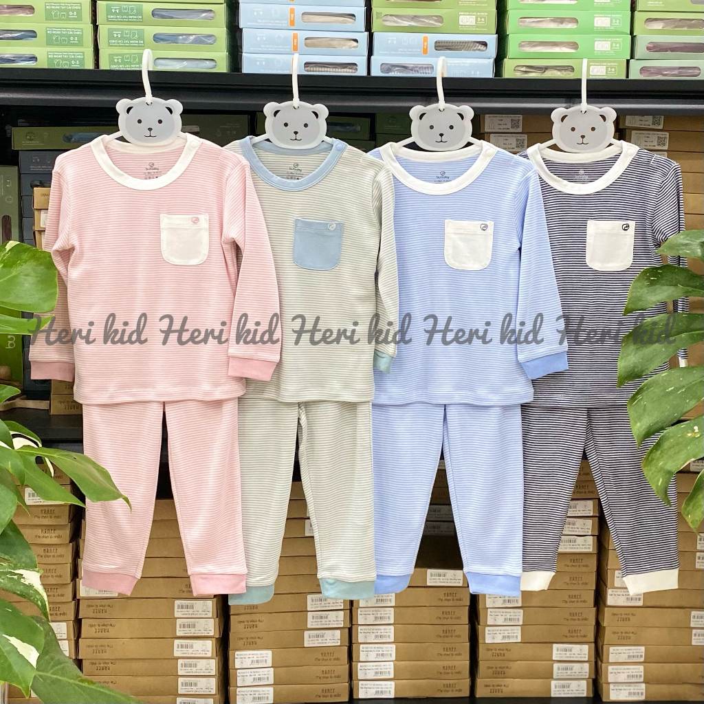 Bộ quần áo dài tay  Bamboo cotton Bu, Bubaby Kyomi cho bé 6m - 4Y