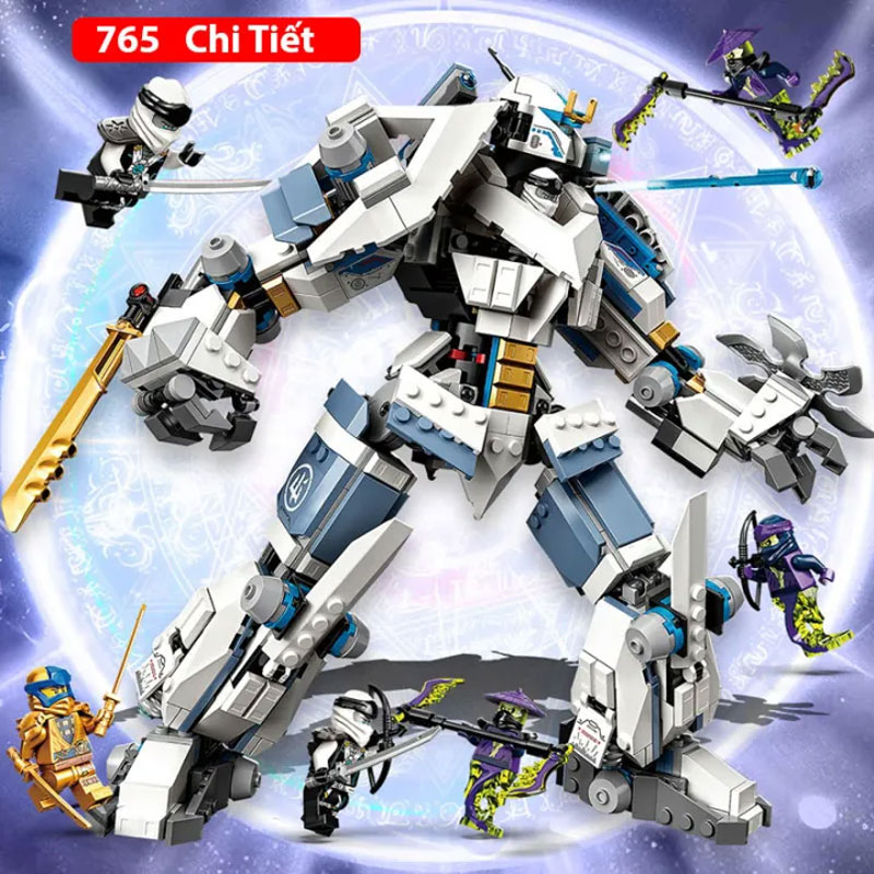 Đồ chơi mô hình lắp ráp trẻ em - Robot biến hình Supper Ninja với 765 Chi tiết - Qùa tặng bé trai bé gái - Nhựa ABS an t