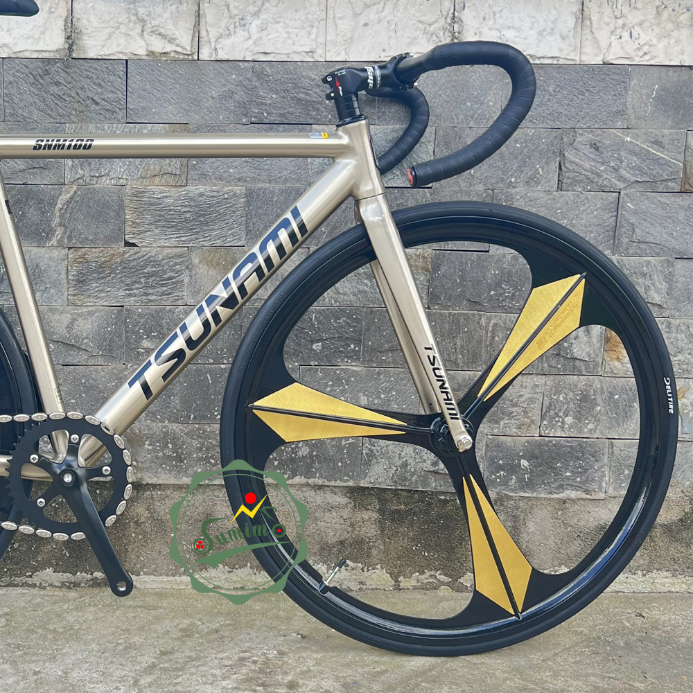 Bánh trước mâm đúc 3 đao ACCRUE cho xe đạp fixed gear