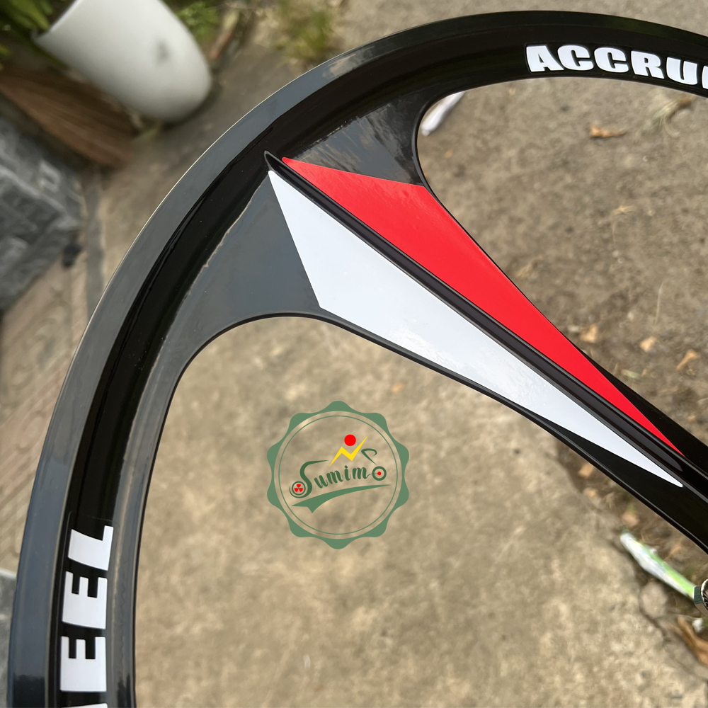 Bánh trước mâm đúc 3 đao ACCRUE cho xe đạp fixed gear