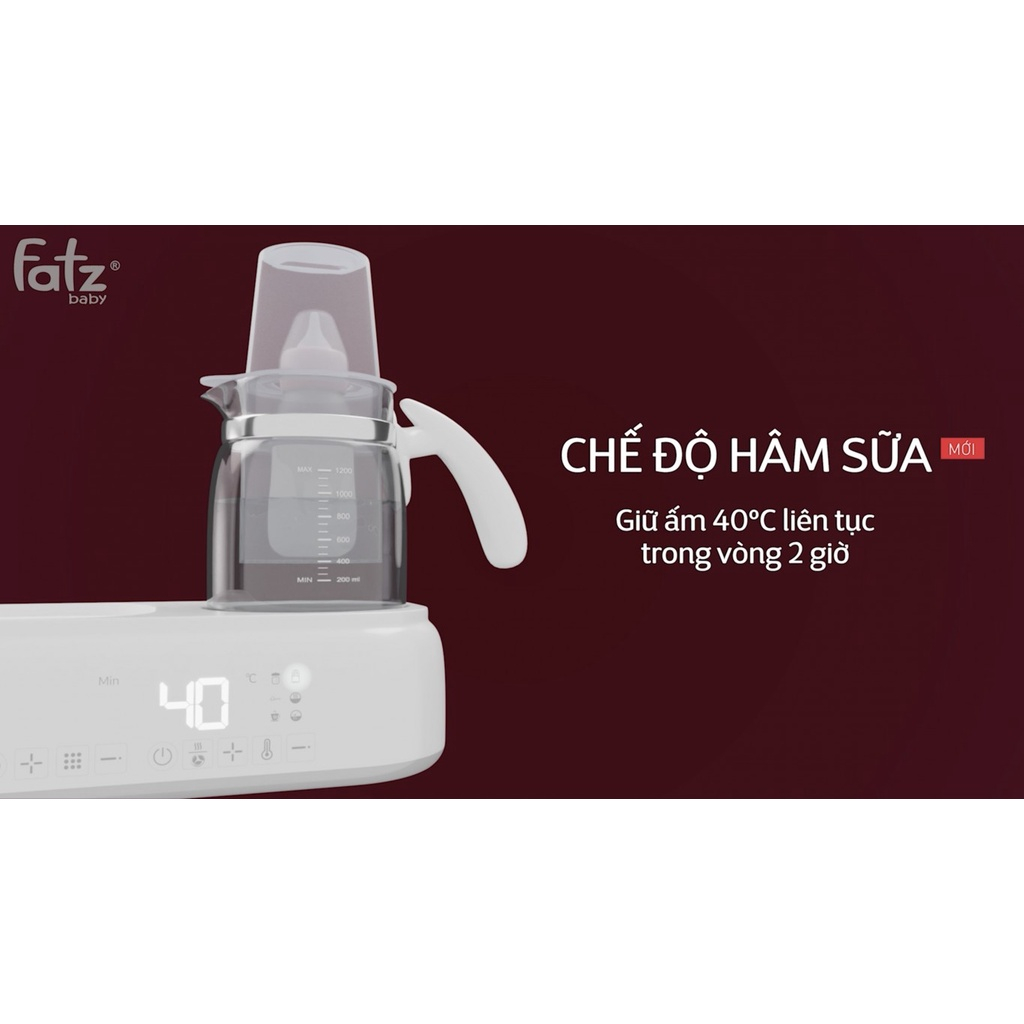 Máy tiệt trùng và hâm nước pha sữa điện tử đa năng Fatzbaby Multimax 2 FB9013SL