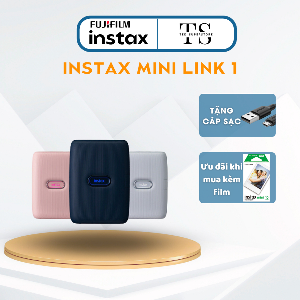 Fujifilm Instax Mini Link 1 - Máy in ảnh lấy liền - Kết nối Bluetooth điện thoại
