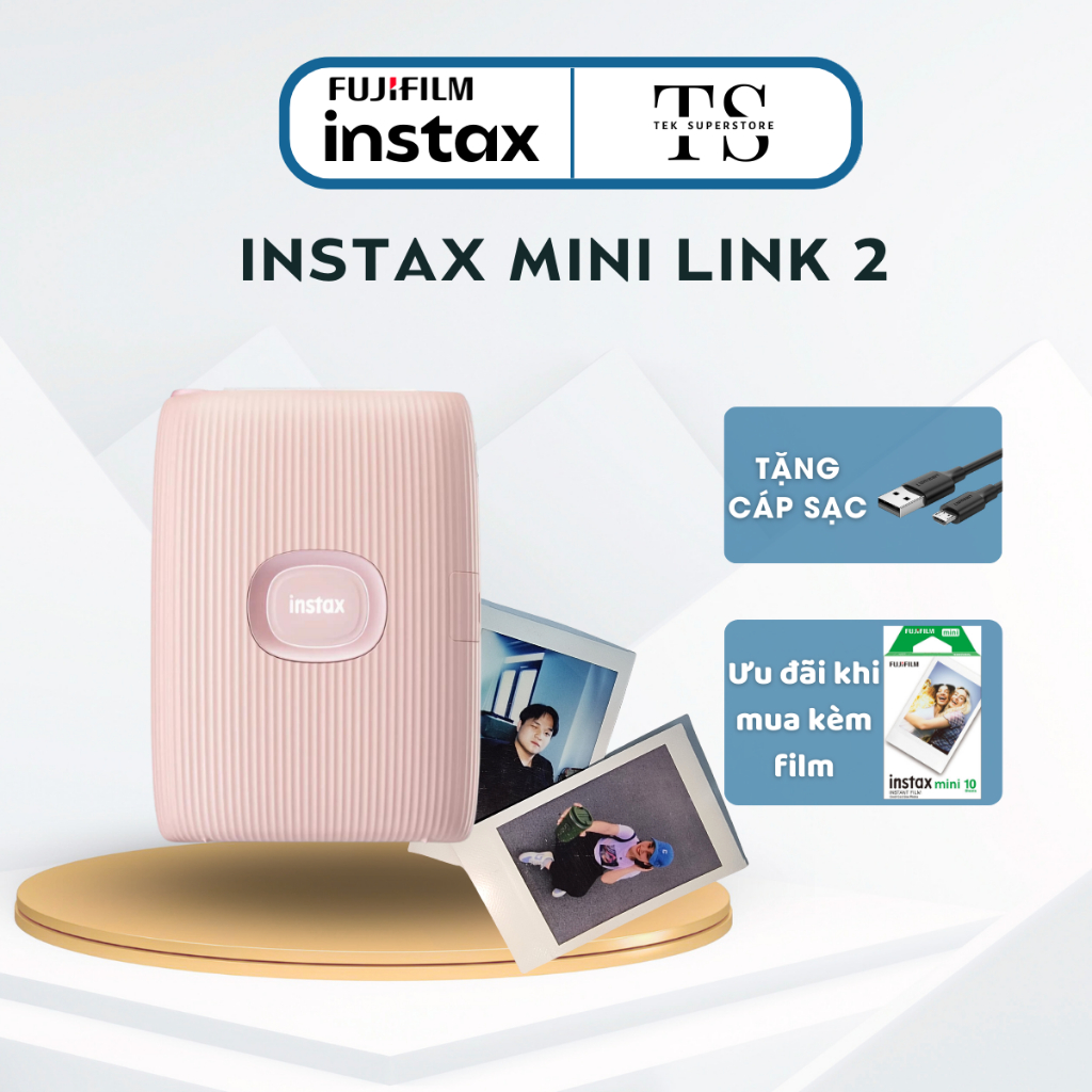 Máy in ảnh lấy ngay Fujifilm Instax Mini Link 2 [TẶNG KÈM DÂY SẠC]