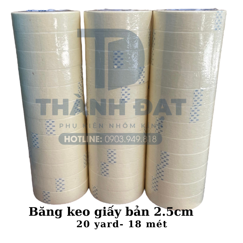 Băng keo giấy 25mm 18 mét 20yards