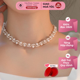 Vòng Cổ Choker Ngọc Trai Hạt 6ly-3ly Sang Trọng - Ngọc trai Trường Thịnh