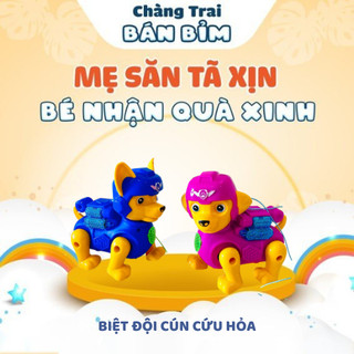 Biệt đội chó cứu hộ, Đồ chơi cho bé có dây cót - Qùa tặng Chàng Trai Bán Bỉm