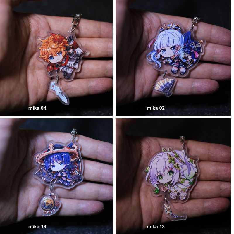 Móc khóa mica game Genshin Impact