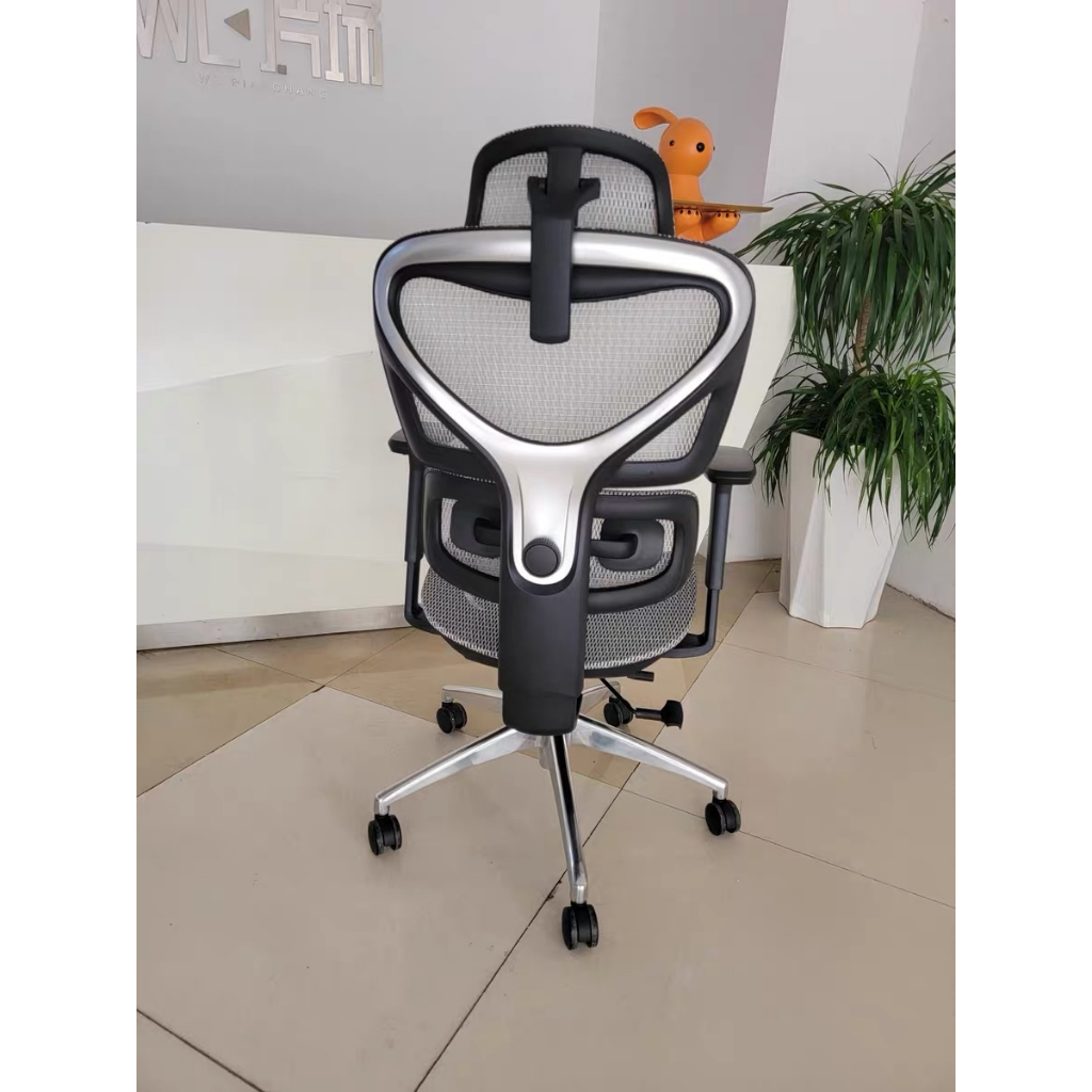 Ghế Manson IRIS Ghế Công Thái Học Văn Phòng Lưới Wintex Hàn Quốc Đen/Xám, Lumbar Điều Chỉnh Vô Cực