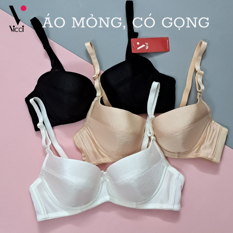 Combo 3 áo ngực nữ mỏng, nhẹ, có gọng Vicci AV.05-AV.06 ôm ngực nhiều màu