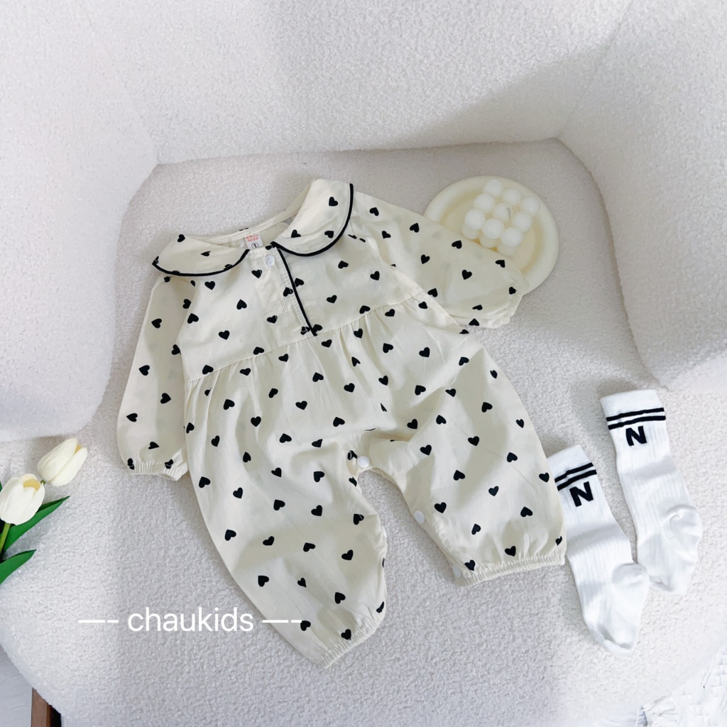 SALE BODY DÀI CỔ SEN HÌNH TIM BÉ GÁI  3-13K