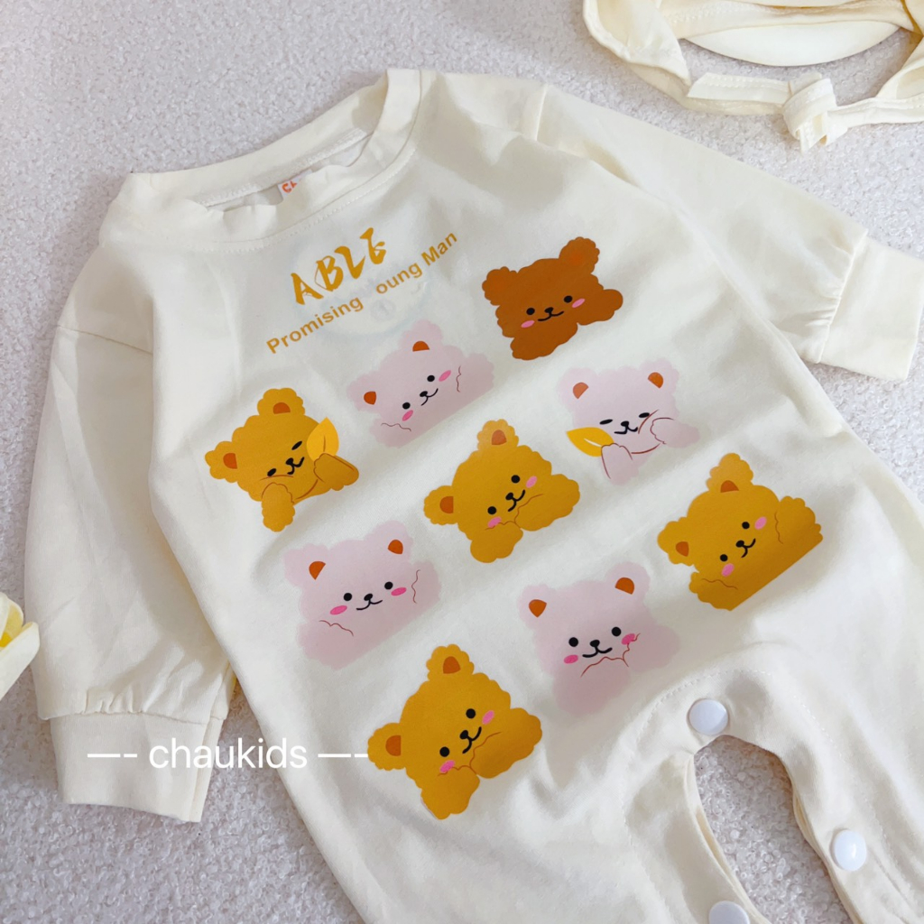 SET BODY KÈM MŨ HÌNH CHÚ GẤU DỄ THƯƠNG