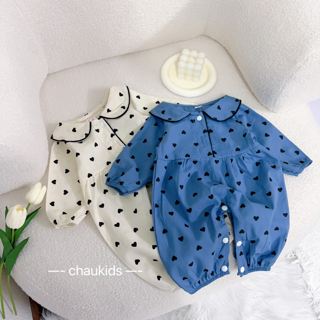 SALE BODY DÀI CỔ SEN HÌNH TIM BÉ GÁI  3-13K