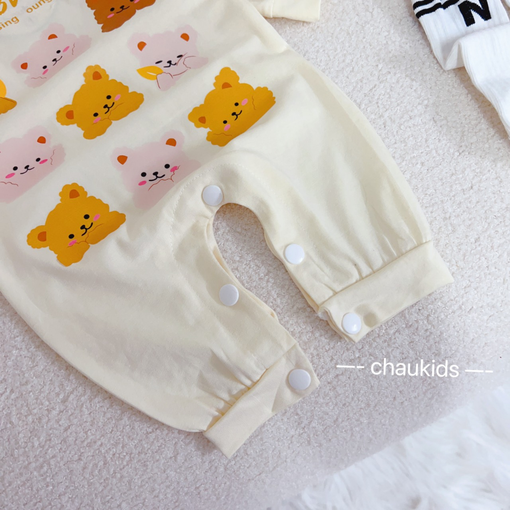 SET BODY KÈM MŨ HÌNH CHÚ GẤU DỄ THƯƠNG