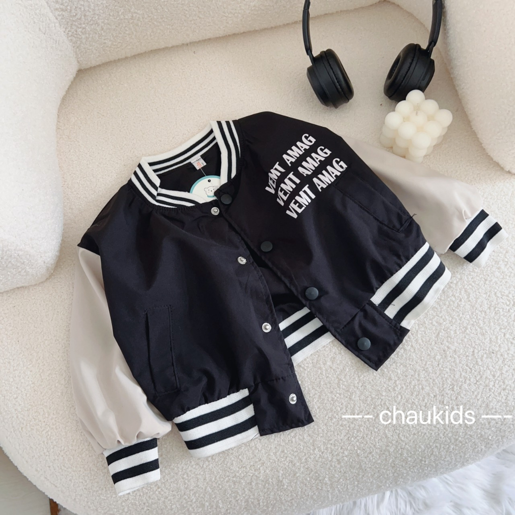 ÁO KHOÁC BOMBER BÉ TRAI CHẤT GIÓ CAO CẤP 10-28KG