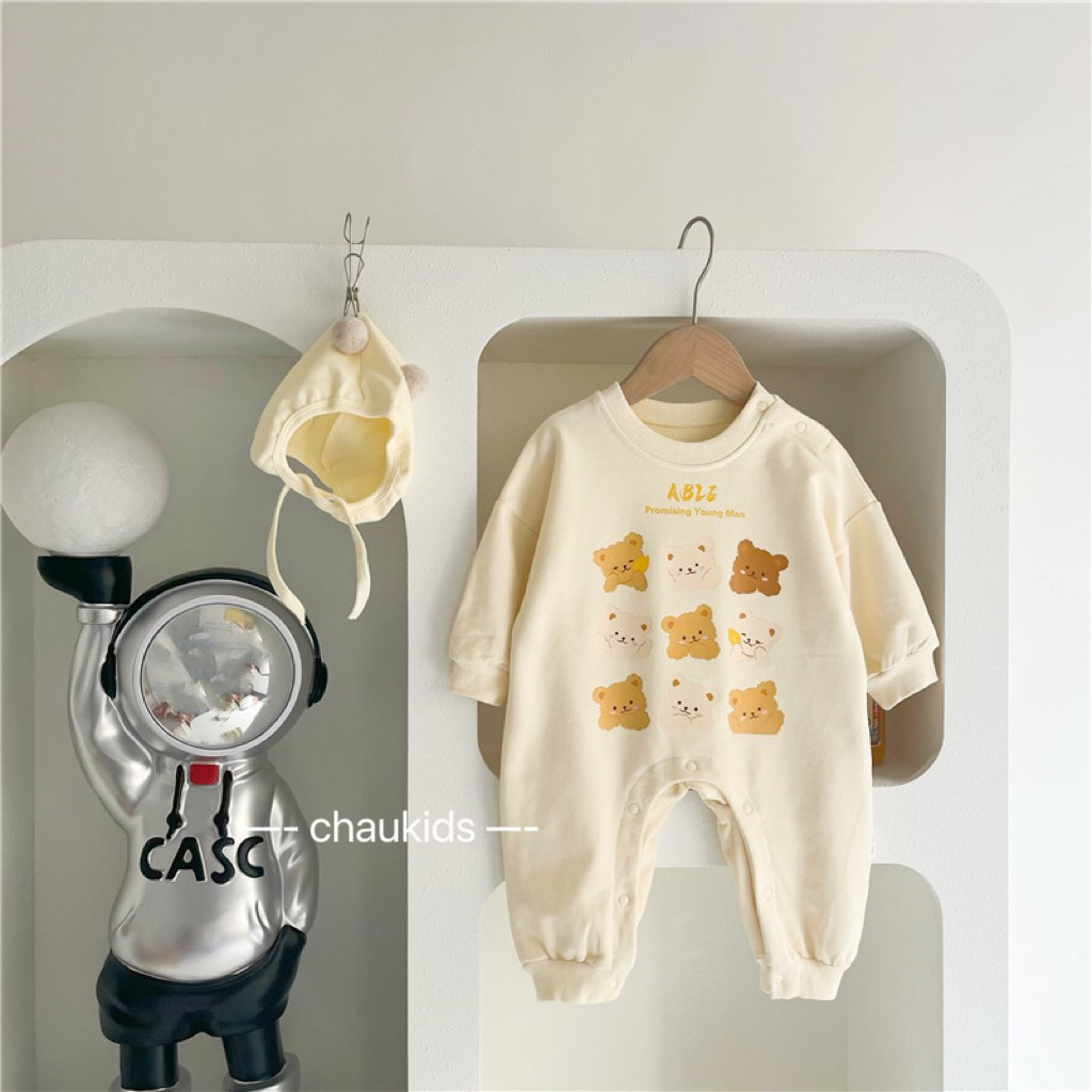 SET BODY KÈM MŨ HÌNH CHÚ GẤU DỄ THƯƠNG