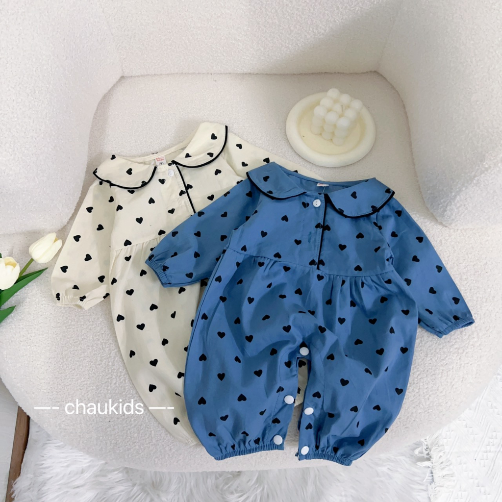 SALE BODY DÀI CỔ SEN HÌNH TIM BÉ GÁI  3-13K
