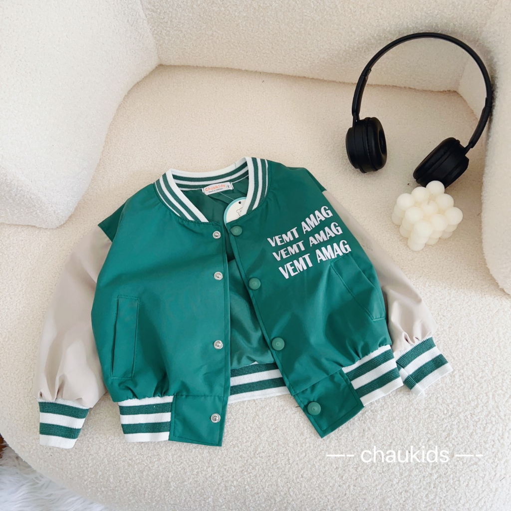 ÁO KHOÁC BOMBER BÉ TRAI CHẤT GIÓ CAO CẤP 10-28KG