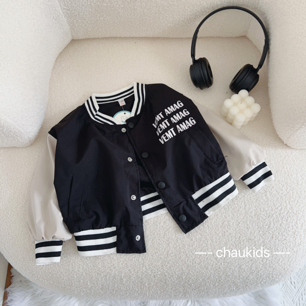 ÁO KHOÁC BOMBER BÉ TRAI CHẤT GIÓ CAO CẤP 10-28KG