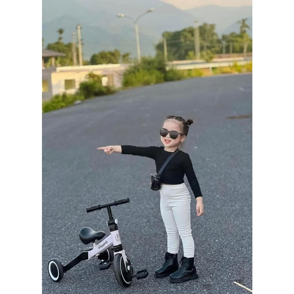 Áo Croptop Dài Tay Bé Gái Vải Zip Co Dãn Mạnh, Dễ Phối Đồ - BabyBoo - PiBo Store