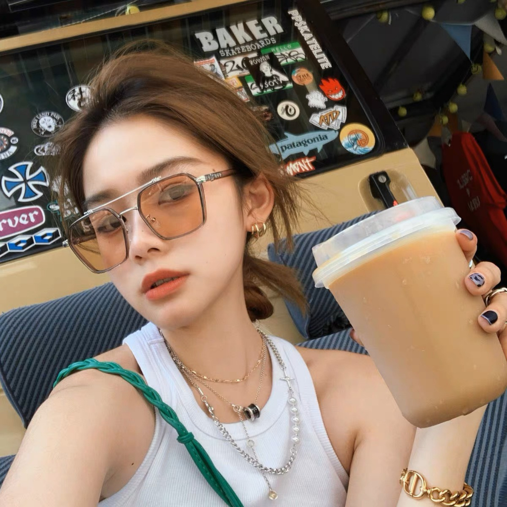 Kính Mát Thời Trang Nam Nữ 7718 Gọng Cầu From Vuông Chromheat Kiểu Dáng Hot Trend