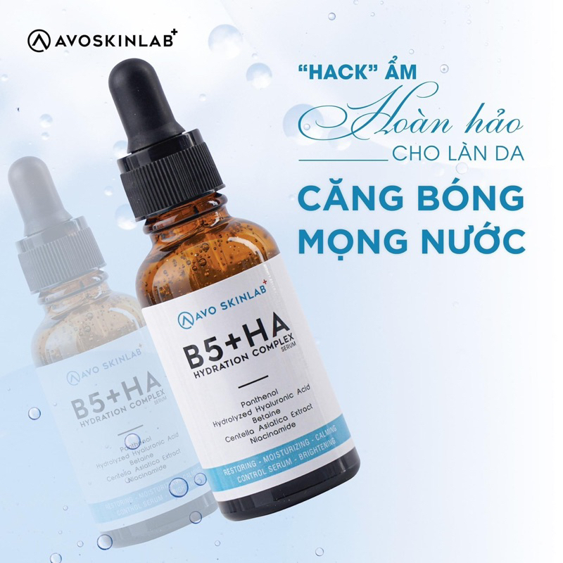 Serum HA B5 Avo Skinlab cấp ẩm phục hồi cho da sáng khoẻ tự nhiên