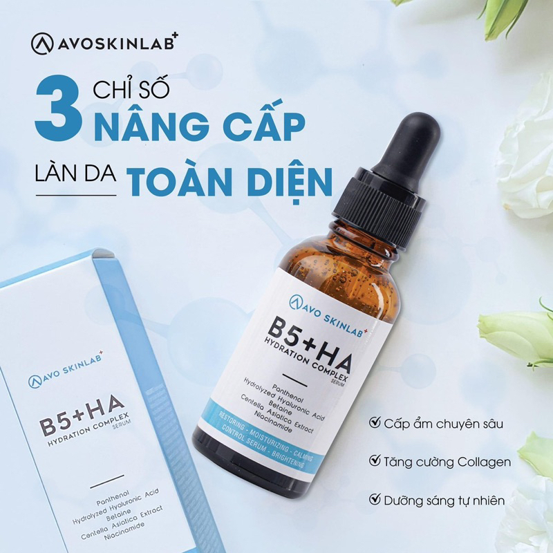 Serum HA B5 Avo Skinlab cấp ẩm phục hồi cho da sáng khoẻ tự nhiên
