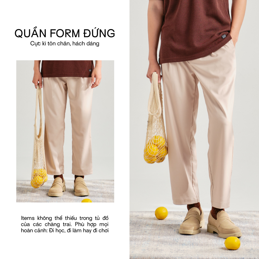 Quần âu nam ống đứng SSSTUTTER dáng suông dài đến mắt cá chân dệt thoi 5 màu Great Life Pants