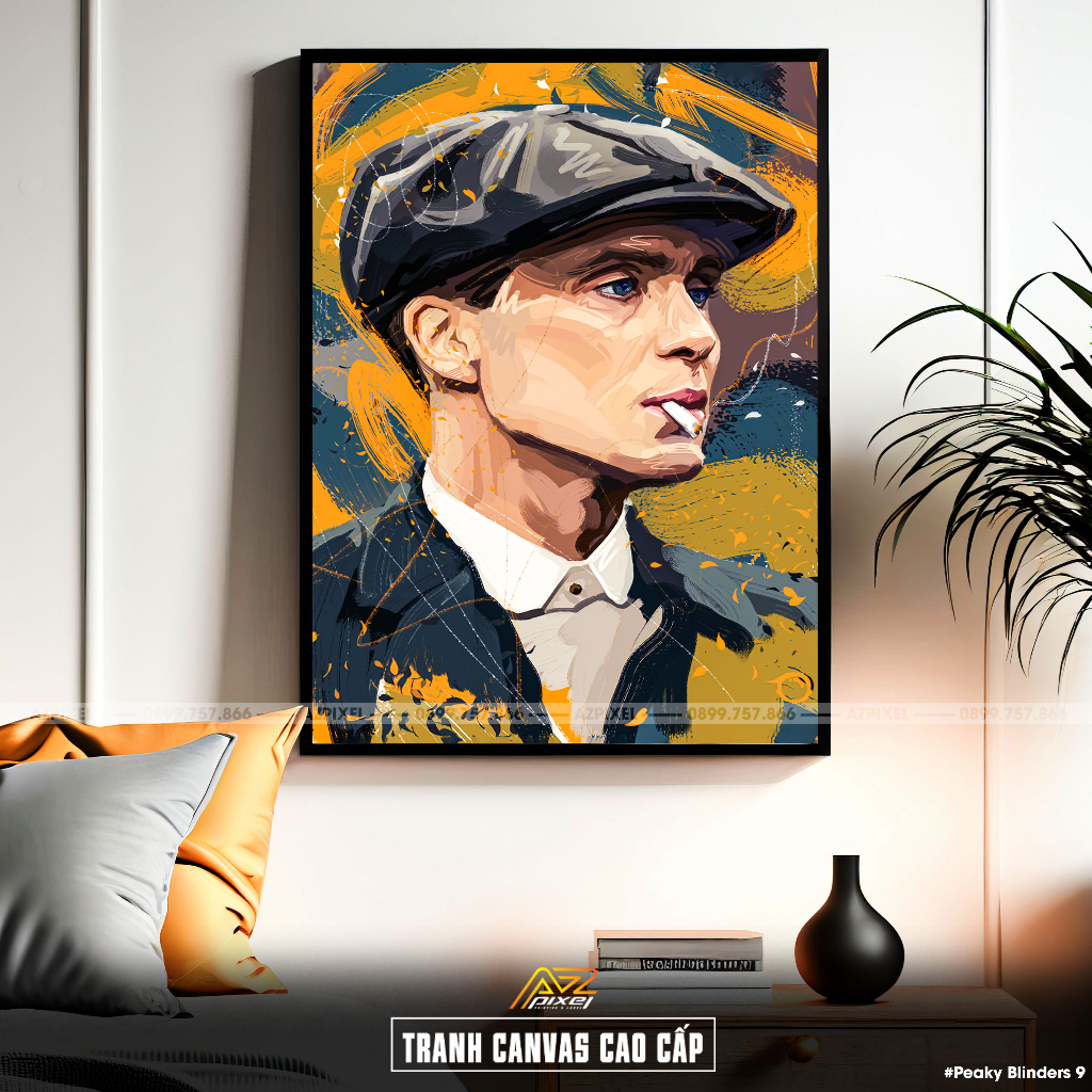 Tranh Tommy Shelby canvas trang trí decor góc làm việc cực chất | Peaky Blinders -9 | Trang trí tường phòng ngủ