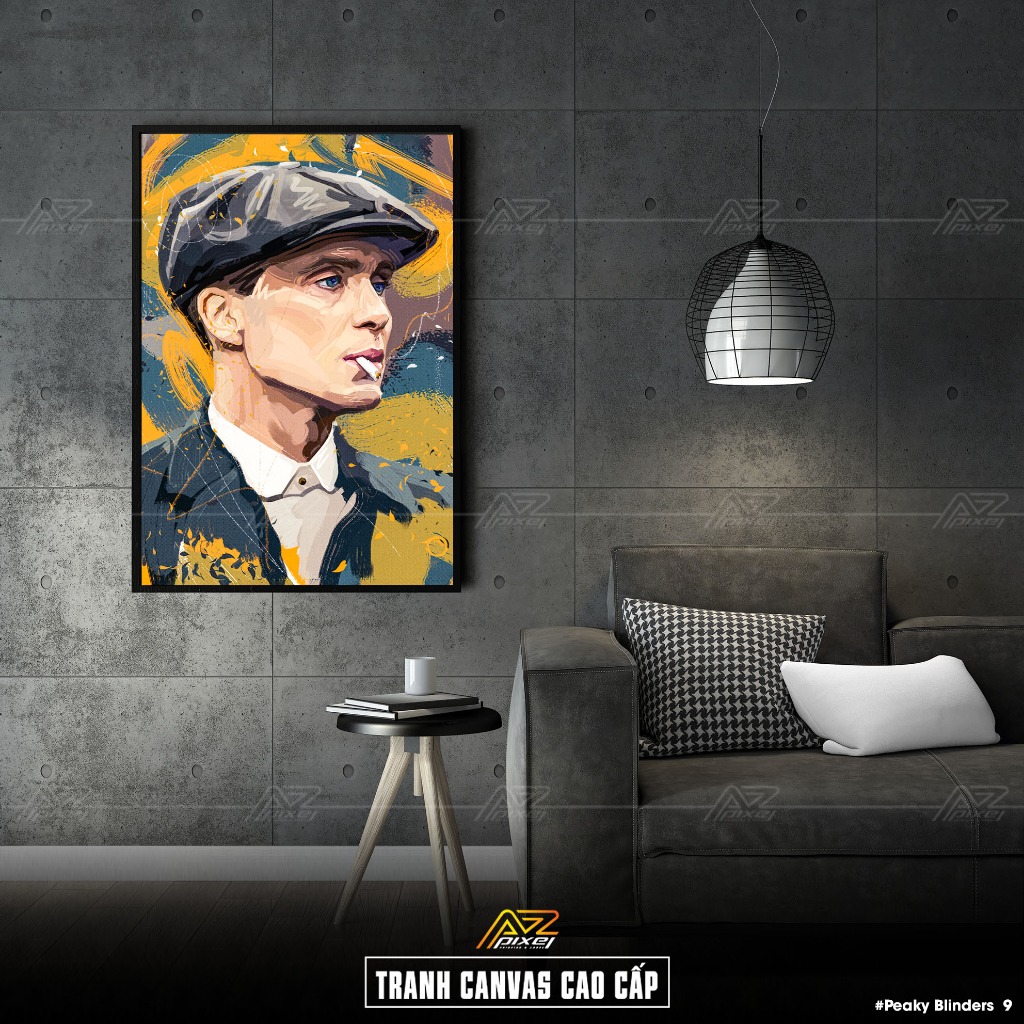 Tranh Tommy Shelby canvas trang trí decor góc làm việc cực chất | Peaky Blinders -9 | Trang trí tường phòng ngủ