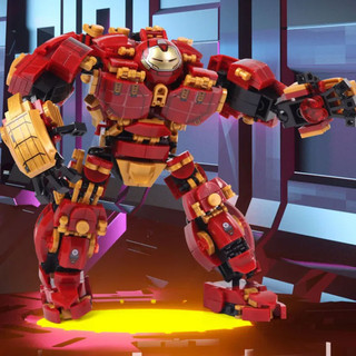 Đồ chơi mô hình lắp ráp trẻ em - Robot biến hình - Robot Hulkbuster Iron man đỏ - Qùa tặng bé trai bé gái - Nhựa ABS