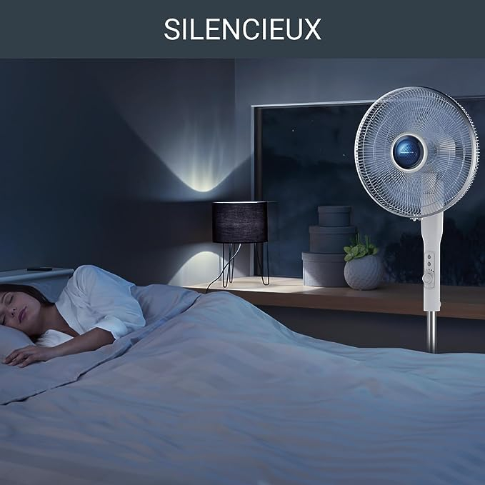 Quạt cây Rowenta VU5840 Nội Địa Đức, Quạt Cây Thông Minh Nhiều Chế Độ Làm Mát, Quạt Đứng Cao Cấp GermanySnT 320004