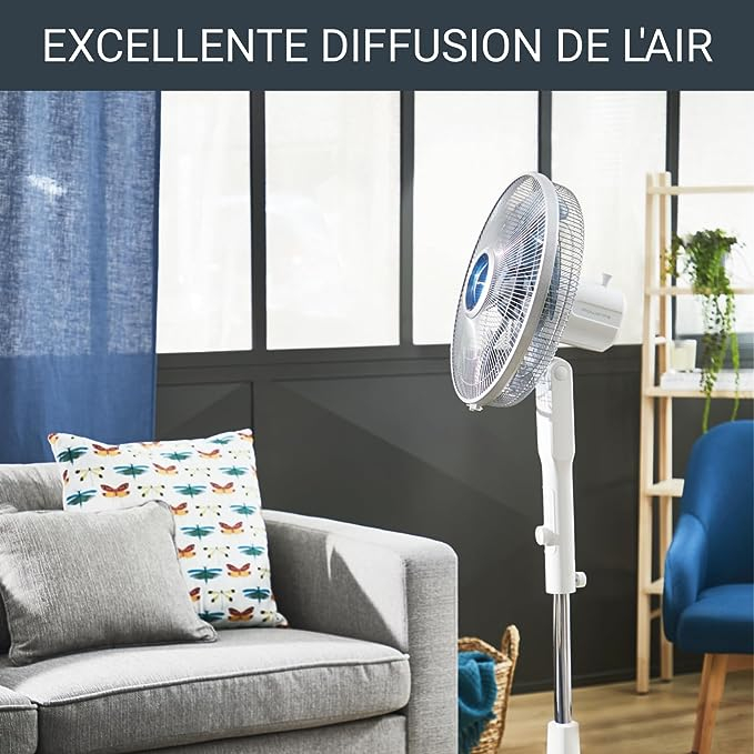 Quạt cây Rowenta VU5840 Nội Địa Đức, Quạt Cây Thông Minh Nhiều Chế Độ Làm Mát, Quạt Đứng Cao Cấp GermanySnT 320004