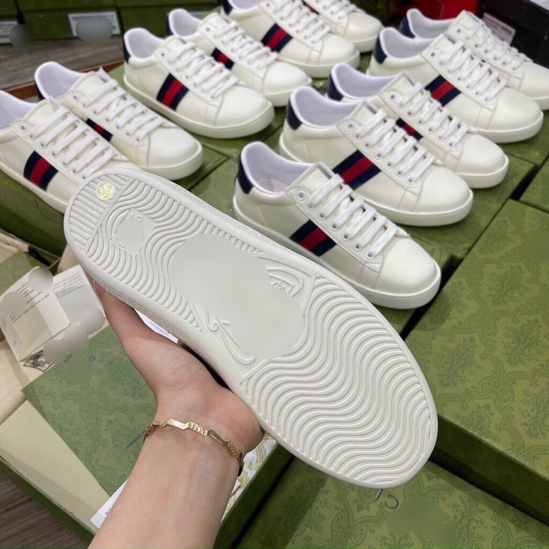 Giày sneaker Gc sọc trơn đế 2 màu bản đế thơm vani da cao cấp dành cho nam nữ
