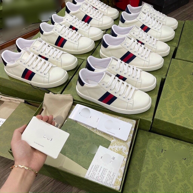 Giày sneaker Gc sọc trơn đế 2 màu bản đế thơm vani da cao cấp dành cho nam nữ