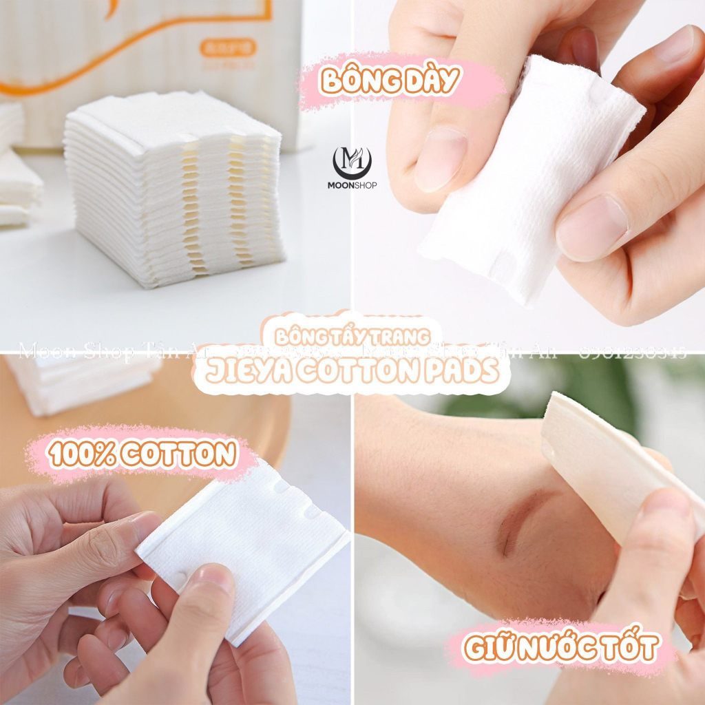 BÔNG TẨY TRANG MFM 3 LỚP COTTON 222 MIẾNG