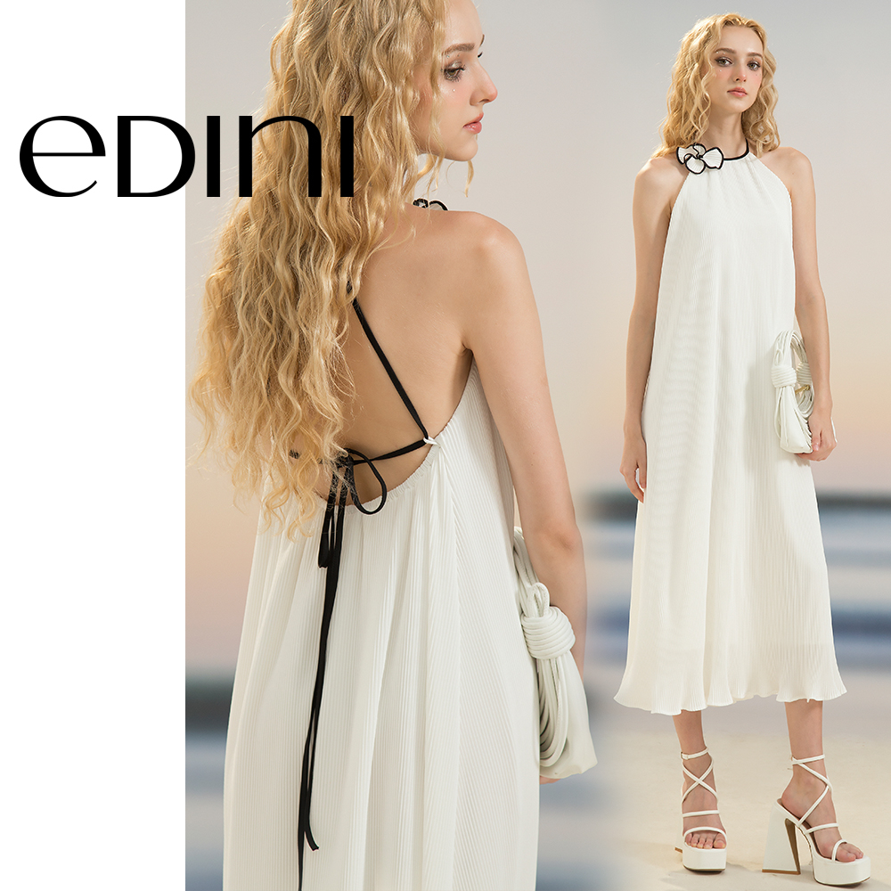 Đầm Maxi Đi Biển Cổ Yếm Hở Lưng Trẻ Trung- EDINI - D1600