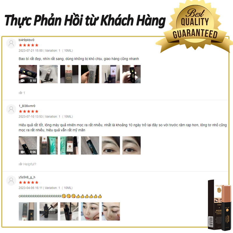 Tinh Chất Mọc Mi 10ML Kích Thích Mọc Lông Mi Làm Dày Lông Mi Nhanh Tự Nhiên Nuôi Dưỡng Mi Dài Và Cong